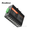 Scodeno IP40 1000Mbps 16 Port Ethernet Industrial Managed PoE DIN Rail Switch